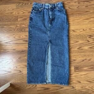 H&M Denim Midi Skirt